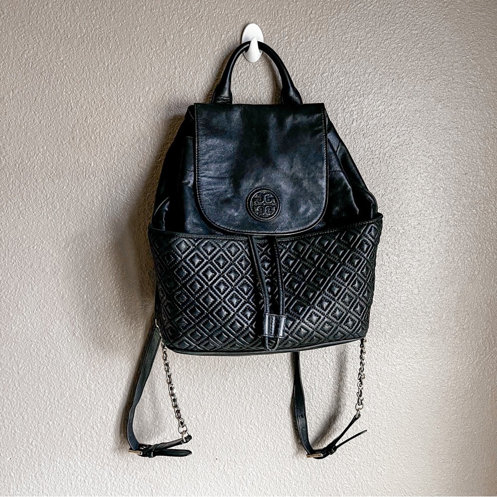 Tory Burch Black Fleming Backpack